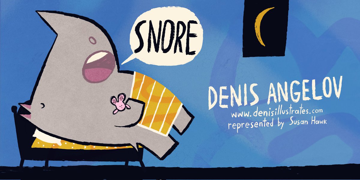 Hi #kidlitartpostcard 👋
I'm a #kidlit author and illustrator. I like thick lineart, wonky shapes, and subtle textures. I'd love to illustrate more board books and picture books. Feel free to reach out to me or my agent:
🌐 denisillustrates.com 
📚 Represented by <a href="/susanhawk/">Susan Hawk</a>