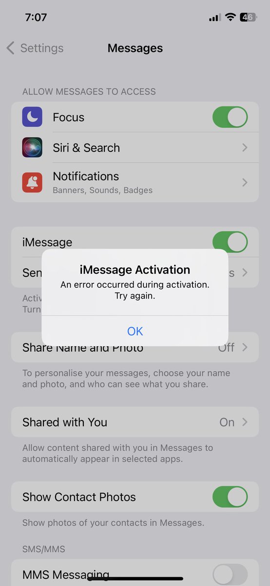 phillyofficial's tweet photo. @virginmedia mobile service outage for Incomming calls - no Incomming calls no SLA agent told 24-48 hrs 😠 

Also iMessage won’t activate - maybe unconnected, but won’t investigate until calls issue resolved 😔 https://t.co/nVd6aAwovo