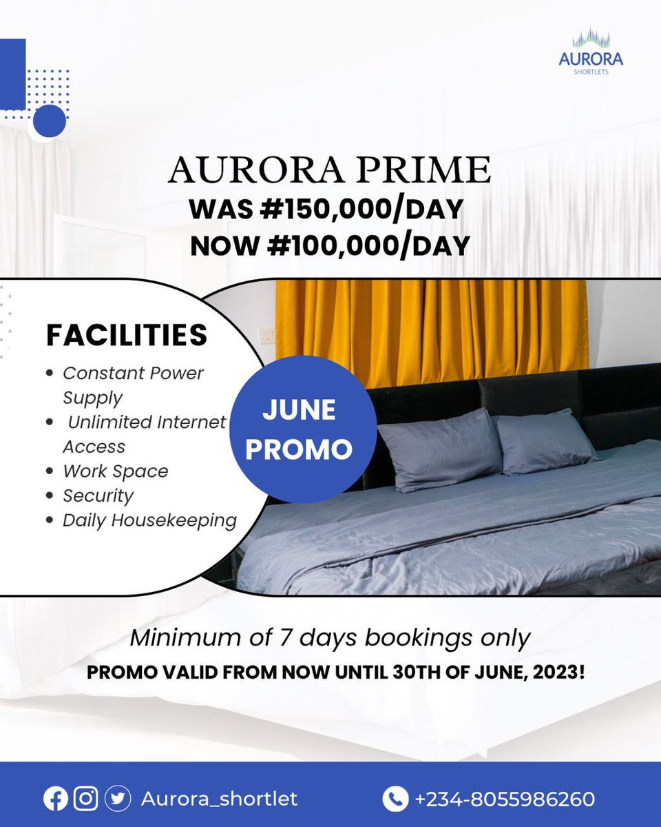 AuroraShortlet's tweet photo. Hello, June! 🌞✨

As we step into a brand new month, we welcome the warm embrace and the endless possibilities it brings. ☀️🌺

This June, let our apartments be your sanctuary, where comfort meets convenience and every stay feels like a home away from home. 🏡💫 https://t.co/Cg518AQuZ2