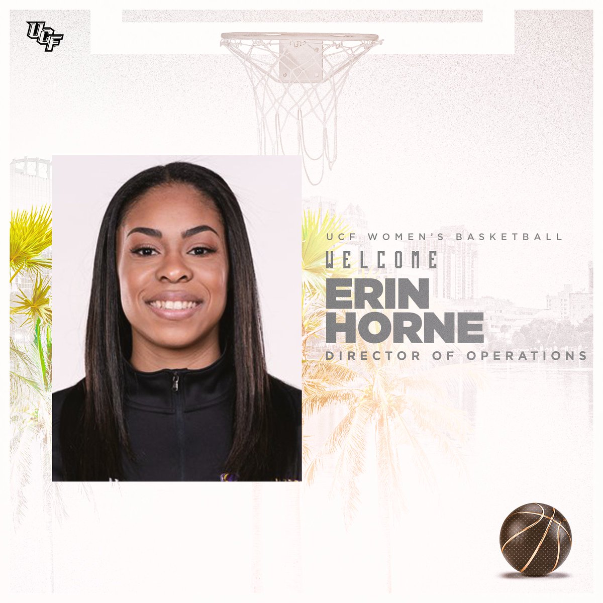UCF_WBB's tweet photo. Welcome to the 407‼️

Erin joins our staff as Director of Ops https://t.co/uXrnSpM9t9