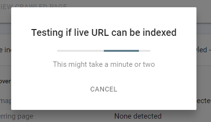 Search Console not allowing live index the URL from last two days 

#console #google #googleupdate