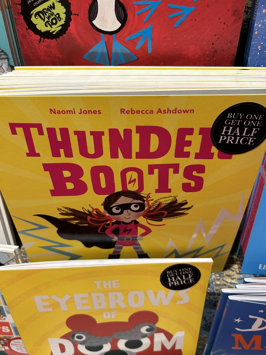 Great to see a good stack of Thunder Boots books in @WaterstonesTRU @WstonesTRUKids This is such a great book by @NaomiJones_1 and @FamilyOfBeasts Highly recommended!