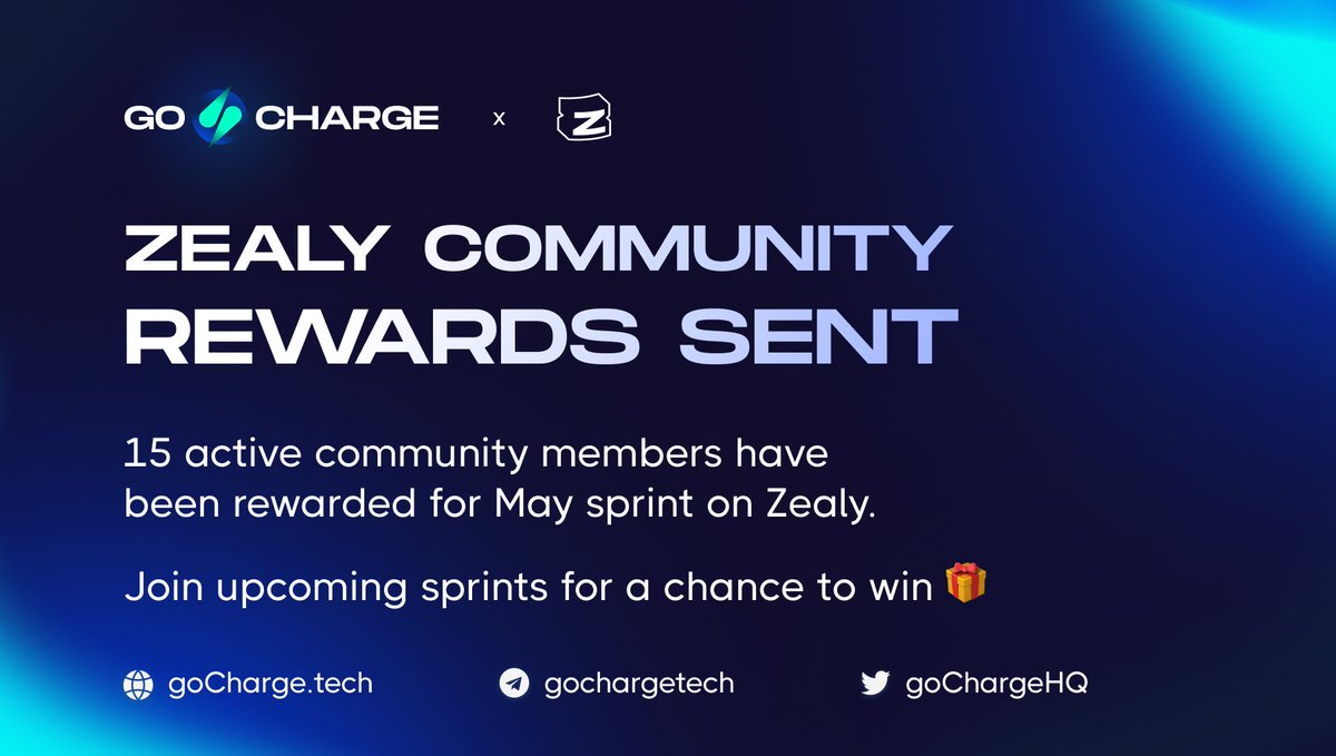 Community rewards have been sent for active members that completed quests on Zealy ⚡️

Prizes distributed as follows:
🏆 First 12 accounts which completed 20 quests: rewarded with 0.3571 #EGLD each.

🔀 3 randomly selected accounts: 0.15 EGLD each.

Join the upcoming sprints for…