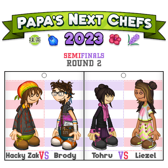 PNC23: Semifinals: Round 2
Hacky Zak vs Brody & Tohru vs Liezel
Vote Now: flipline.com/blog/archives/…
...
#pnc23 #papasnextchefs #papalouie #fliplinestudios