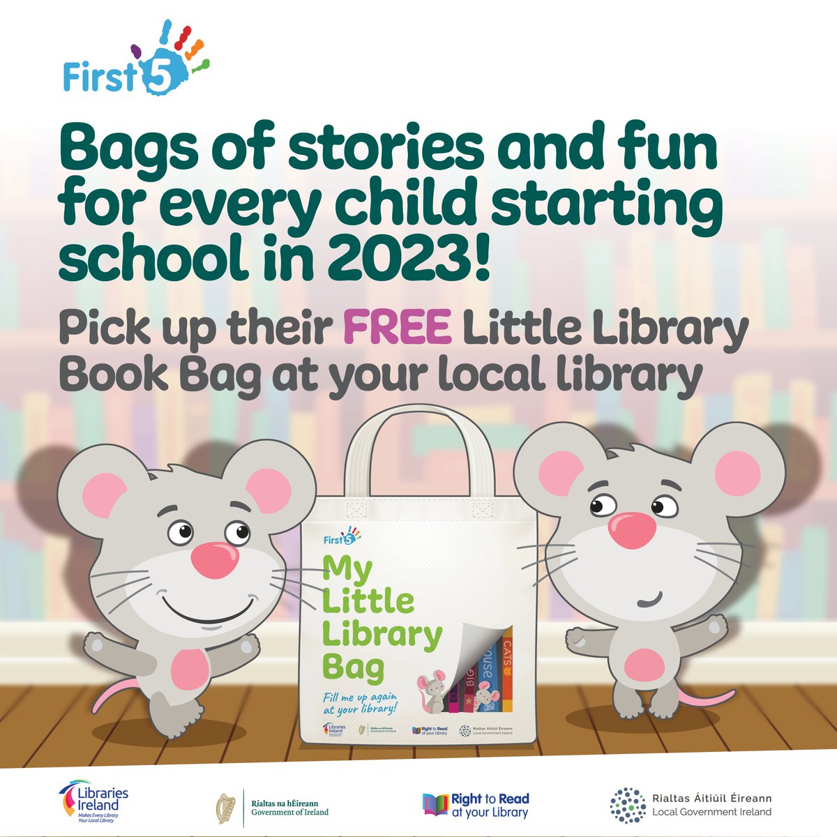 corkcitylibrary's tweet photo. Do you have a little one starting primary school in September?
We have a FREE Little Library Bag for all new junior infant pupils. Call into your local branch of Cork City Libraries to collect your bag. 📚
#CorkCityLibraries #FirstFive #LittleLibraryBag https://t.co/WzbUheN0VN