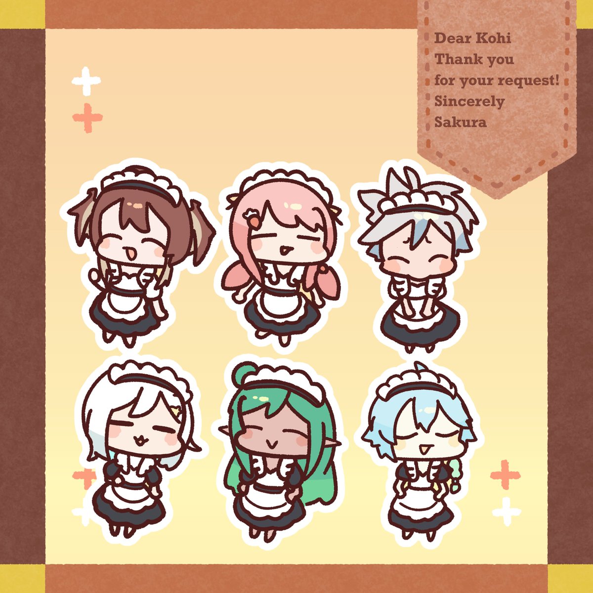 kohiVT's tweet photo. Kohi and friends are helping out at the Cafe!βοΈβ¨
Choose your maid wisely... !
#kohiart #AlpaART #CyYuArt #RyukiVT #SyllaArt #ZephAlceaVT
π¨:@/fpo9y https://t.co/QeksjW1W9i