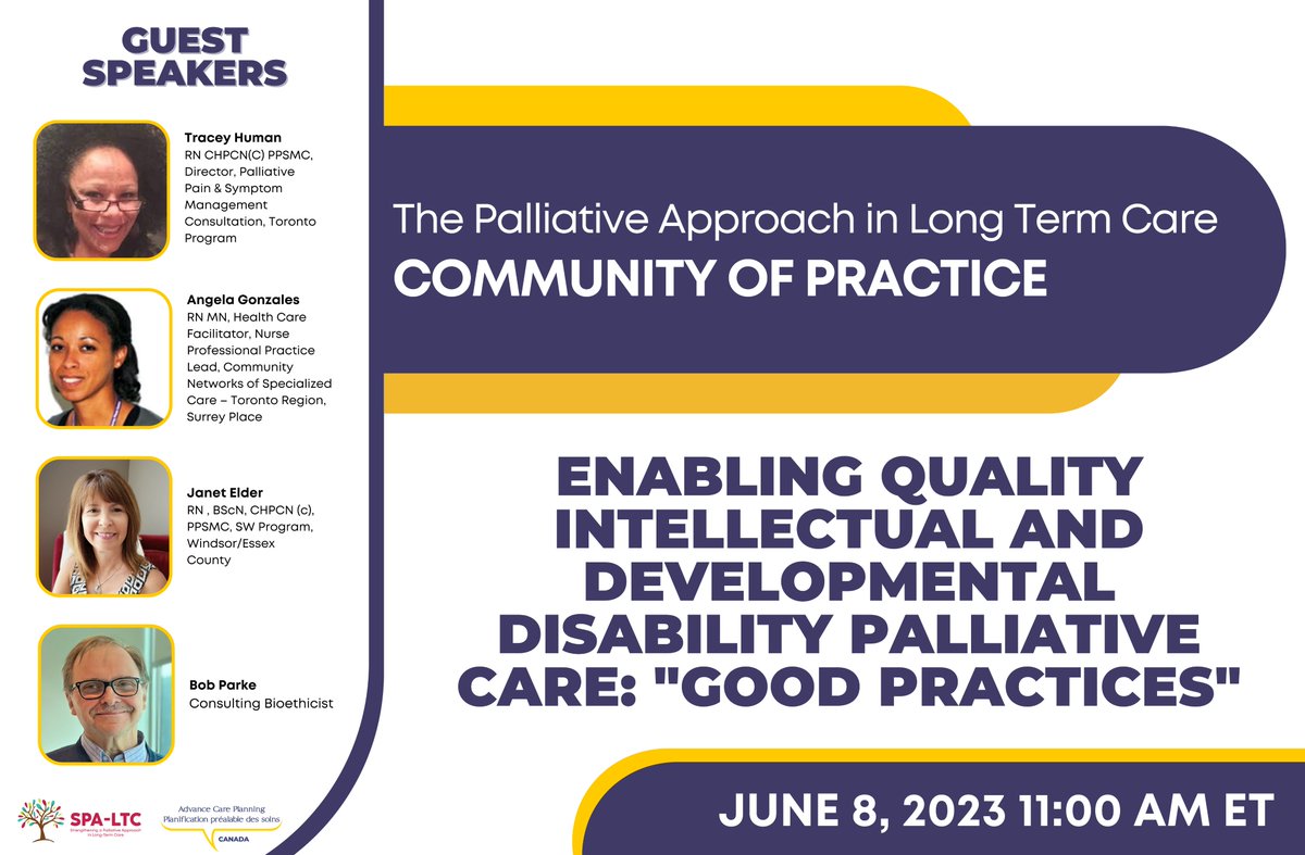 Join us at our Community of Practice meeting, co-hosted by SPA-LTC and CHPCA, on June 8th at 11am EST! #spaltc #palliative #palliativeapproach #longtermcare