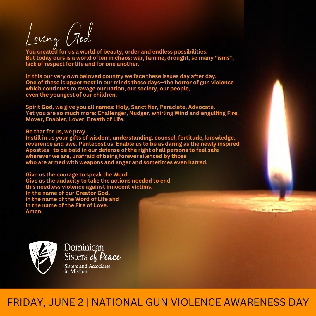 PeaceDominicans's tweet photo. #nunsagainstguns
#dailyprayer
#ninedaysofprayer
#novenaagainstgunviolence https://t.co/qzmt41MtG1