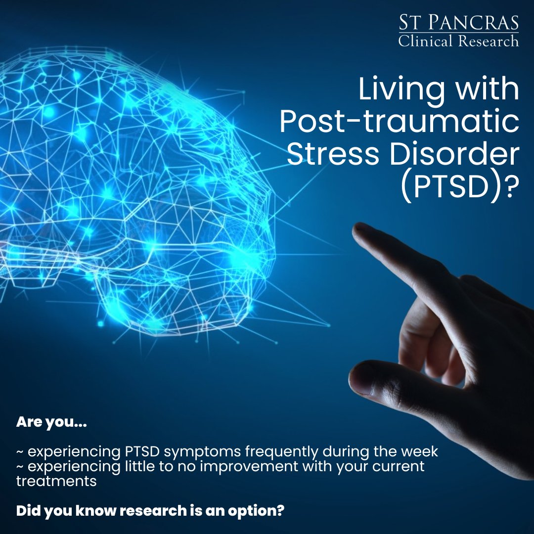 We are looking for individuals with diagnosed PTSD to take part in upcoming research trials in central London investigating potential new medicines to treat PTSD. Register your interest below to find out more.
Combat Stress #PSTD #PostTraumaticStressDisorder #clinicaltrials