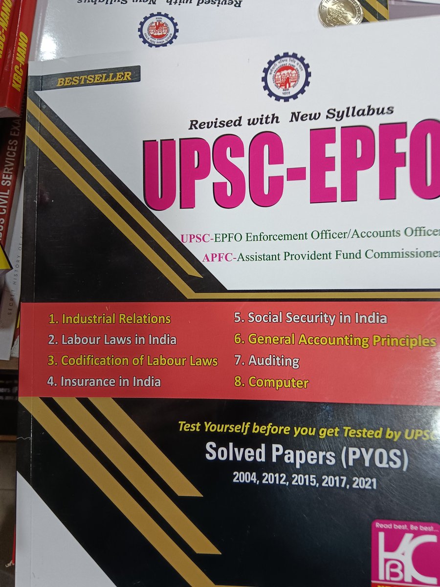 Best book in Market for #UPSC EPFO
KBC nano publication. I advise students if you do this much. u can easily sail through this exam