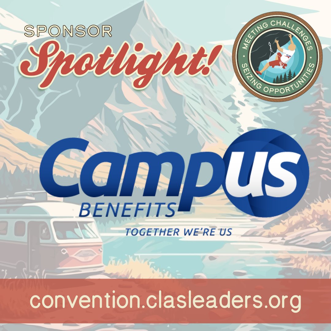 🎉 We extend our sincere gratitude to @campusbenefits for their generous support of #CLASConv23 and CLAS! Don't miss out on this transformative convention! Register today at convention.clasleaders.org.