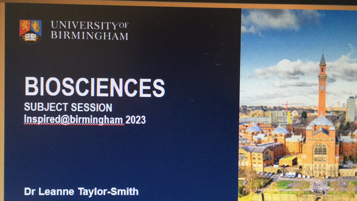 Great session just now with our inspired@Birmingham cohort <a href="/unibirmingham/">Uni of Birmingham</a> biosciences subject taster <a href="/UoBbiosciences/">UoB Biosciences</a>