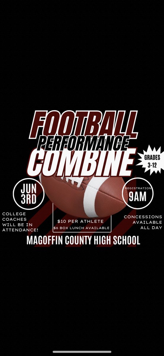 We will have several current college players working the combine. We will take time for them to speak on recruiting, preparation, and the college experience. 🔥🔥🏈🏈🔥🔥