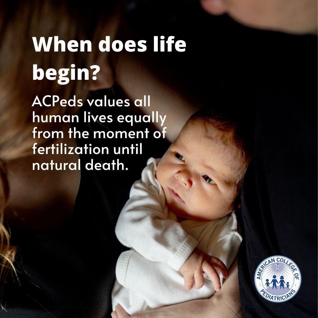 Science confirms: life begins at fertilization. Read our position statement: acpeds.org/position-state…