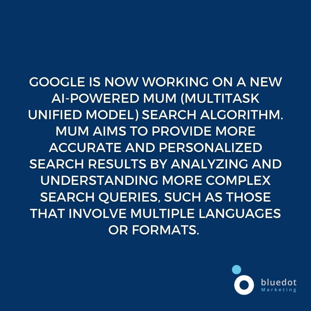 Discover the Future of Search: Google's MUM Delivers Personalized Results with AI

#BluedotHacks #InnovativeThinking