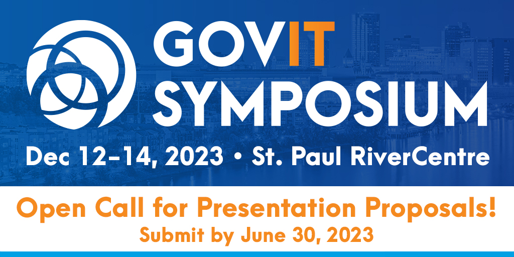 GOVITSym's tweet photo. Fusion Learning Partners has opened the Call for Presentations for the 2023 GOVIT Symposium. To learn more: https://t.co/kYS6AetCTC

#GOVITSym #ITConference #DigitalTransformation #GovernmentIT #HigherEducation #K12 #K12IT #Technology https://t.co/9BkmM5ZtJy