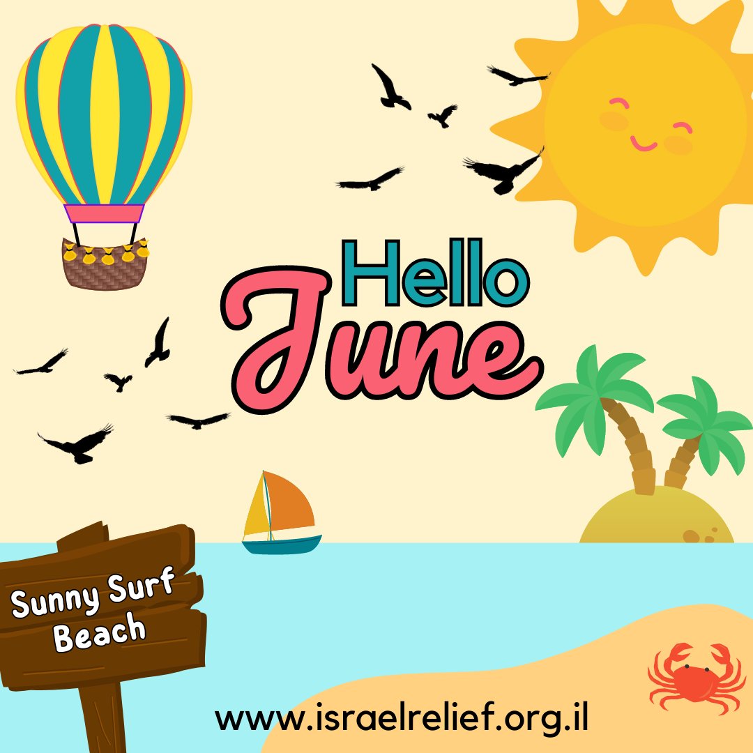 Happy June to all from the Israel Relief Aid Team! Thank you SO MUCH to all who contributed to our matching challenge!  We made it! #June1st #thursdayvibes #IsraelLove #sunandfun #summeriscoming #beachlife #lifesabeach #sandandsea