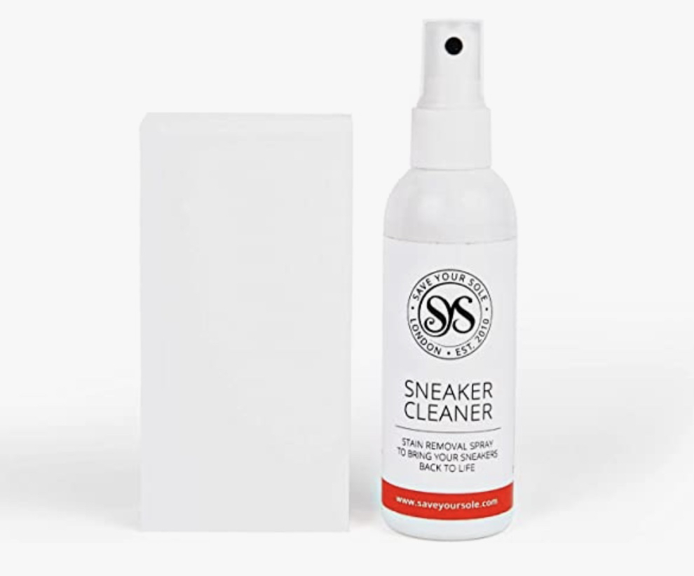 saveyoursole's tweet image. THE PERFECT CLEANING DUO FOR WHITE LEATHER TRAINERS or SNEAKERS 👟🤍​​​​​​​​​
The Sneaker Cleaner Kit includes a Sneaker Cleaner Spray with a Magic Sponge. The perfect duo to help keep your favorite sneakers looking their best!  The shoe cleaner spray is specially made for white