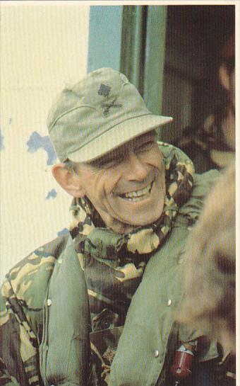 June 1st 1982: Maj. Gen. Jeremy Moore is now on land after conferences with his commanders on Hermes. Despite being a Royal Marine, he wears a forage cap so as not to show favouritism. With two brigades in the Falklands and two Brigadiers, Moore now becomes the senior officer.