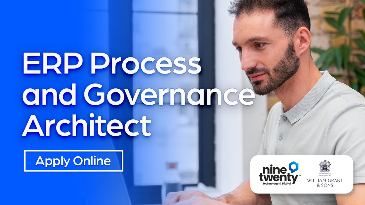 📍 Glasgow / Lanarkshire
✨Hybrid - 3 days pw on site

Nine Twenty Technology &amp; Digital are delighted to be partnering with William Grant &amp; Sons, for the position of an ERP Process &amp; Governance Architect. 

More details ⬇️
ffi.sh/HNiiV

#NineTwentyRecruitment #Hiring