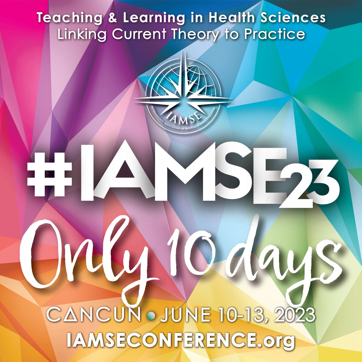 iamse's tweet photo. We are just 10 DAYS away from the IAMSE Conference! Are you ready to link current theory to practice? We sure are!
While online registration is closed, we will be accepting registrations on-site. We'll see you in Cancun! #IAMSE23 #Cancun #MedEd #MedEdConference https://t.co/s814Mx9IcJ
