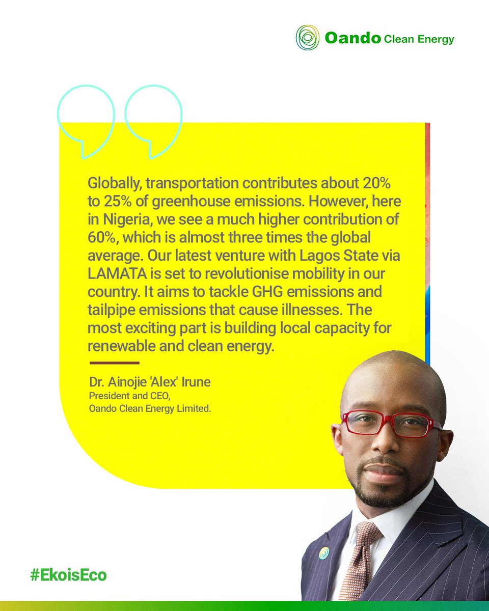Oando_PLC's tweet photo. Did you know that the launch of electric mass transit buses under OCEL's Sustainable Transport Initiative benefits not only the environment, but also the economy by building local capacity?

#OandoCleanEnergyLimited #EkoisEco #Sustainability #CleanEnergy #ElectricBuses https://t.co/fzo4QqXYn7