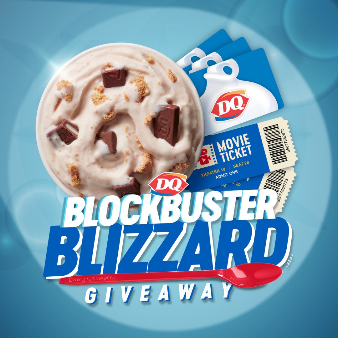 sparxplatform's tweet photo. We're powering the DQ® Blockbuster Blizzard® Giveaway by @DQCanada! Enter for your chance at Blizzard® Treats and movie passes from Cineplex for a year! https://t.co/dHmlmUEFMZ