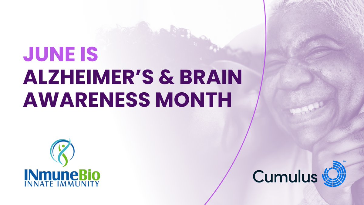 Cumulus Neuroscience is proud to work with @INmuneBio on a ground-breaking study in #Alzheimers where XPro1595, a protein biologic with a novel MOA targeting pathological inflammation, will be assessed using #digitalbiomarkers in a real-world setting, in clinic & at home. #CNS