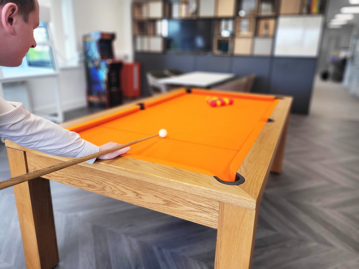 TionGlobal's tweet photo. There's nothing quite like a thrilling game of pool to split up the workday 🎱

Speaking of splitting up, that's Joel Lister, our Head Of R&amp;D, preparing to break.

Let's hope that's the only thing he breaks this afternoon!

#PoolTable #WorkLife #Downtime https://t.co/zjb9hyDcAX