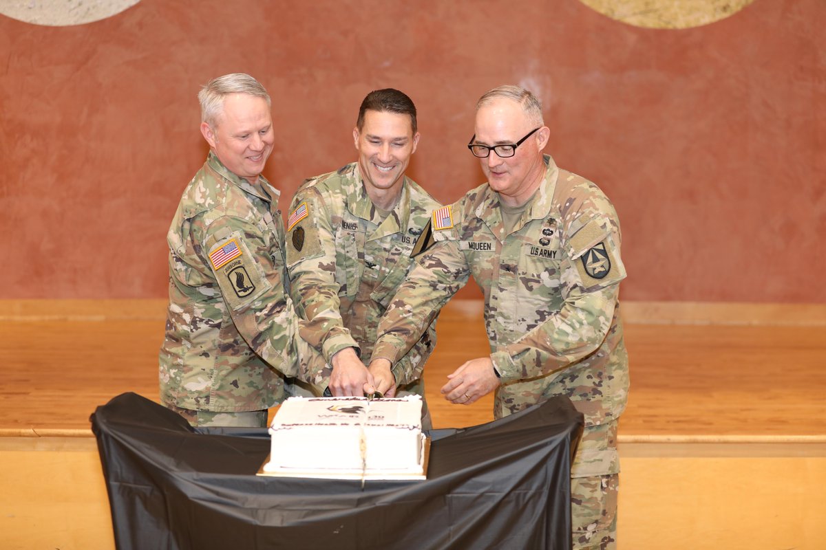 WRAIR will hold special events throughout the month of June to celebrate 130 years of protecting the warfighter. This week, BG Anthony McQueen, the commanding general of @USAMRDC, kicked off our month with a cake cutting. #130years #protectingthewarfighter