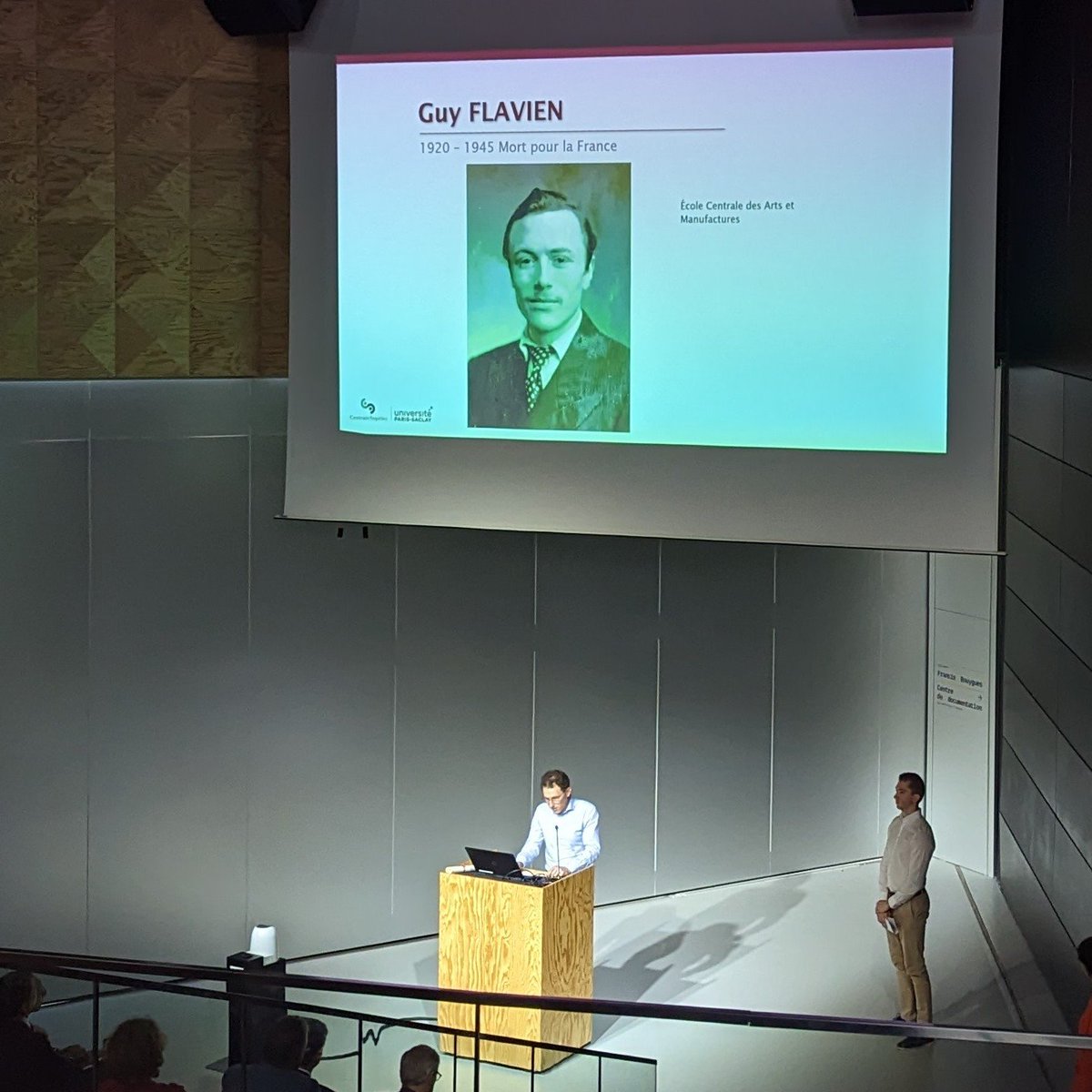 La dernière lettre de Guy Flavien, Compagnon de la Libération, déporté à Buchenwald, est lue par ses deux petits neveux qui sont diplômés et futur diplômés de <a href="/centralesupelec/">CentraleSupélec</a>.