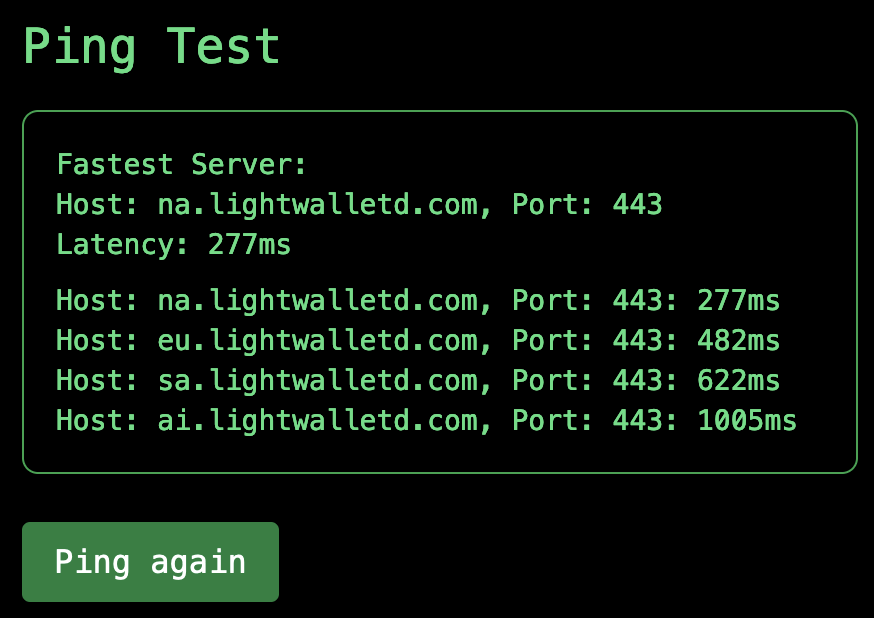 lightwalletd's tweet photo. Find out the closest cluster to your region with this app deployed on @Netlify 
👉 https://t.co/xRBZPWkCwO
(NOTE: this is not a ICMP ping and is based on http requests only) https://t.co/cu2myee8gg