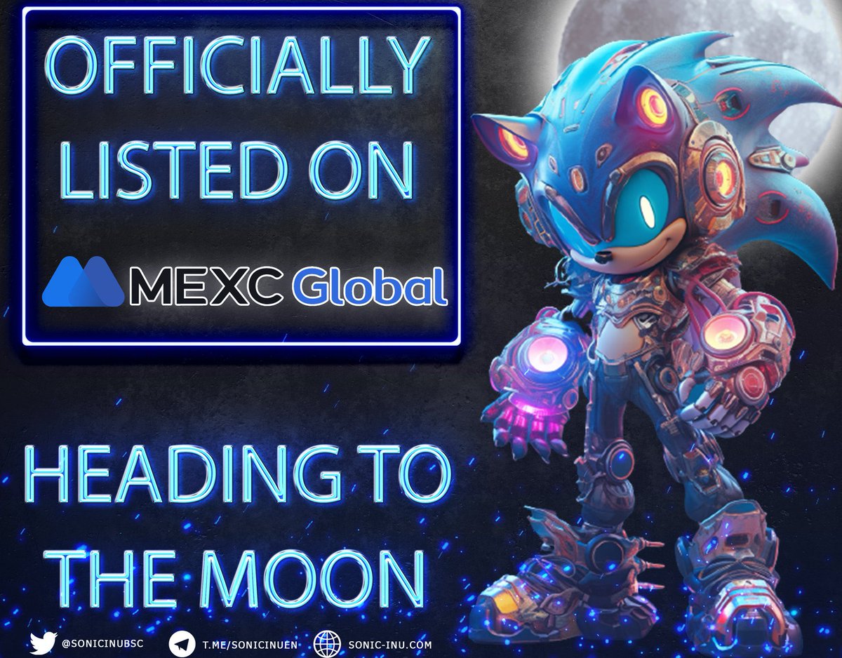 lourdesanchezok's tweet image. 🔵 SONIC INU Meme Token ⚡️
🔵 63% Burnt 🔥
🔵 Renounced contract ✔️
🔵 5% Reflection 💲
🔵 +12K holders 🆒
🔵 Certik Audited ⚡️
🔵 CMC and CG listed 📌
🔵 Mexc listed and more coming ‼️
🔵 Daily marketing and trends 📣
🔵 NFT Marketplace ☄️
🔵 Dashboard live and p2e game coming…