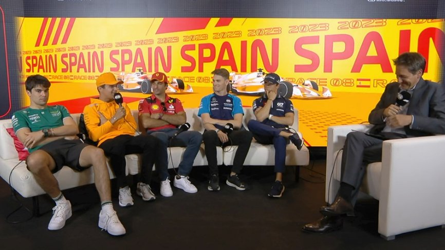 Does racing in Spain put @Carlossainz55 in a better mood?

Lando: 'Yes. Apart from when I beat him in quali here a few years ago 😉' 

#SpanishGP