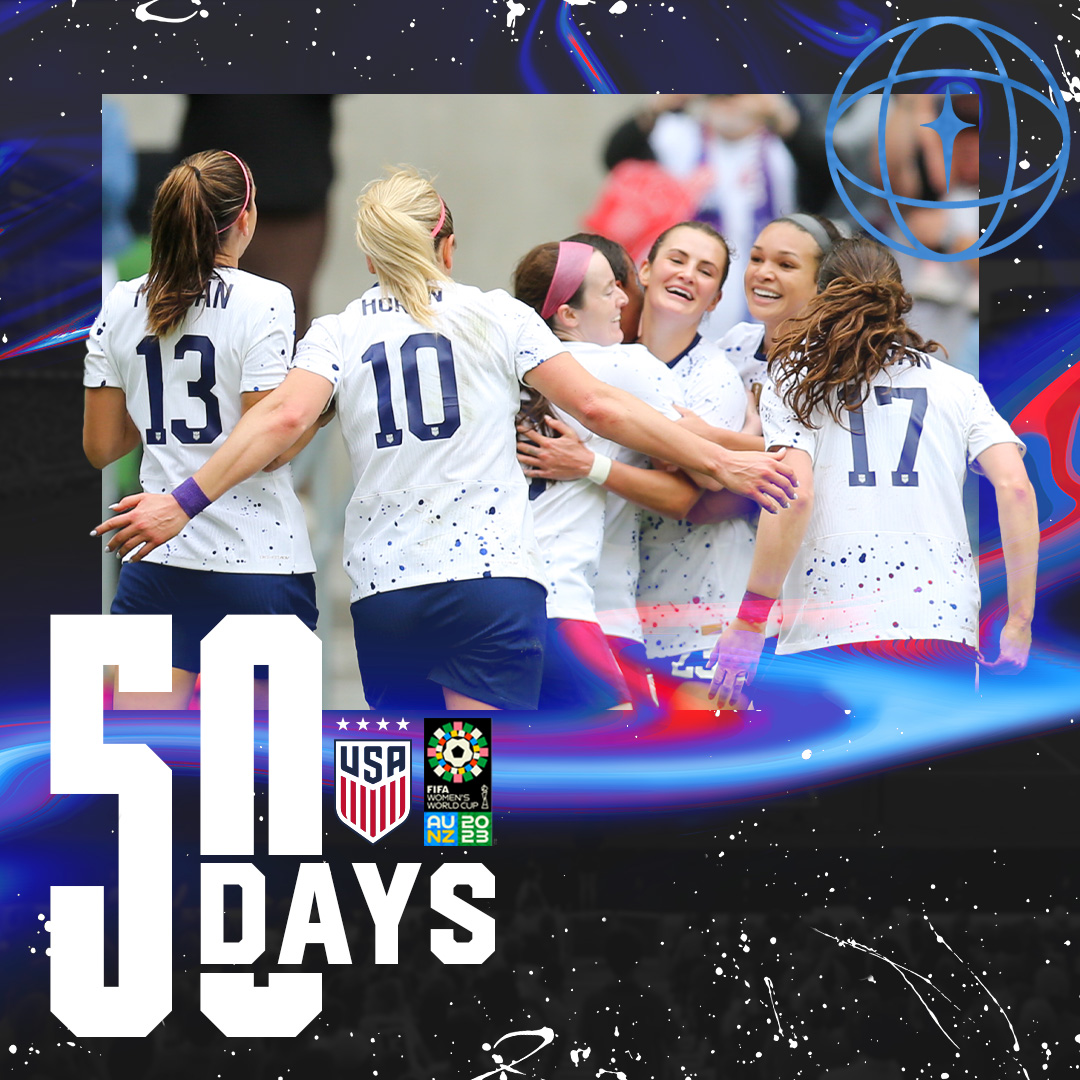 5️⃣0️⃣ DAYS TIL WE KICKOFF!!!! 🎉🎉 𝗙𝗜𝗙𝗔 𝗪𝗼𝗺𝗲𝗻'𝘀 𝗪𝗼𝗿𝗹𝗱 𝗖𝘂𝗽 𝟮𝟬𝟮𝟯 🇺🇸 USA vs Vietnam 🇻🇳 📆 July 21 ⌚️9 PM ET 📍 Auckland / Tāmaki Makaurau