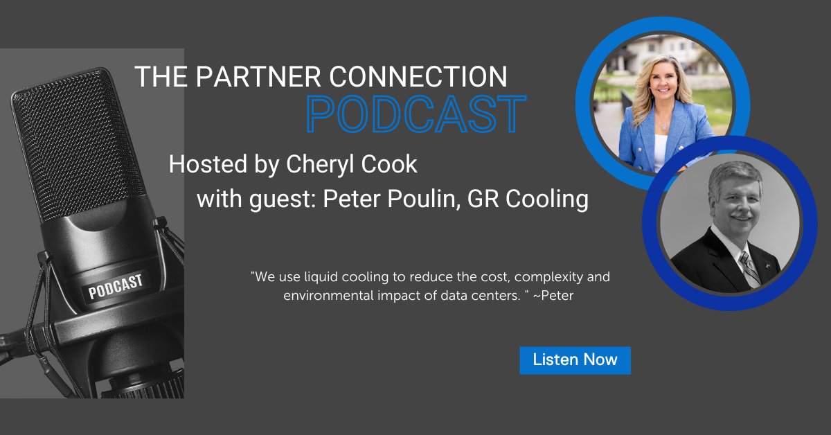 DellTechPartner's tweet image. Listen to #ThePartnerConnection #podcast 🎙️ with @CookCherylS and Peter Poulin, CEO at @GRCooling. 

Peter shares how GRC uses liquid cooling to reduce the cost, complexity and environmental impact of data centers. 

🎧 dell.to/3qhDAAi

#Sustainability #GreenDataCenter
