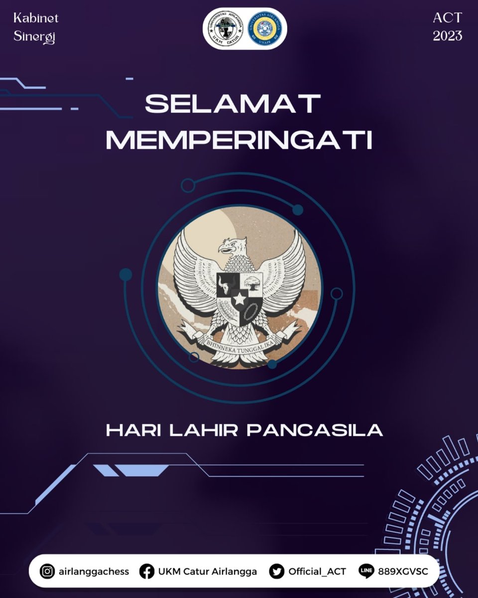 [SELAMAT HARI LAHIR PANCASILA]

#AirlanggaChessTeam2023
#UKMCaturAirlangga
#WeCanSolveIt
#KabinetSinergi
#UniversitasAirlangga