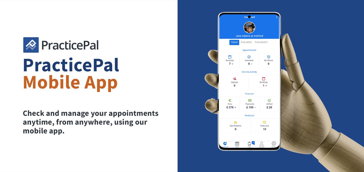 practicepal's tweet photo. Try out the PracticePal app today! Check and manage your appointments anytime, from anywhere, using our state of the art web app. #clinicsoftware #podiatrists #appointments https://t.co/1MspsYuxEC