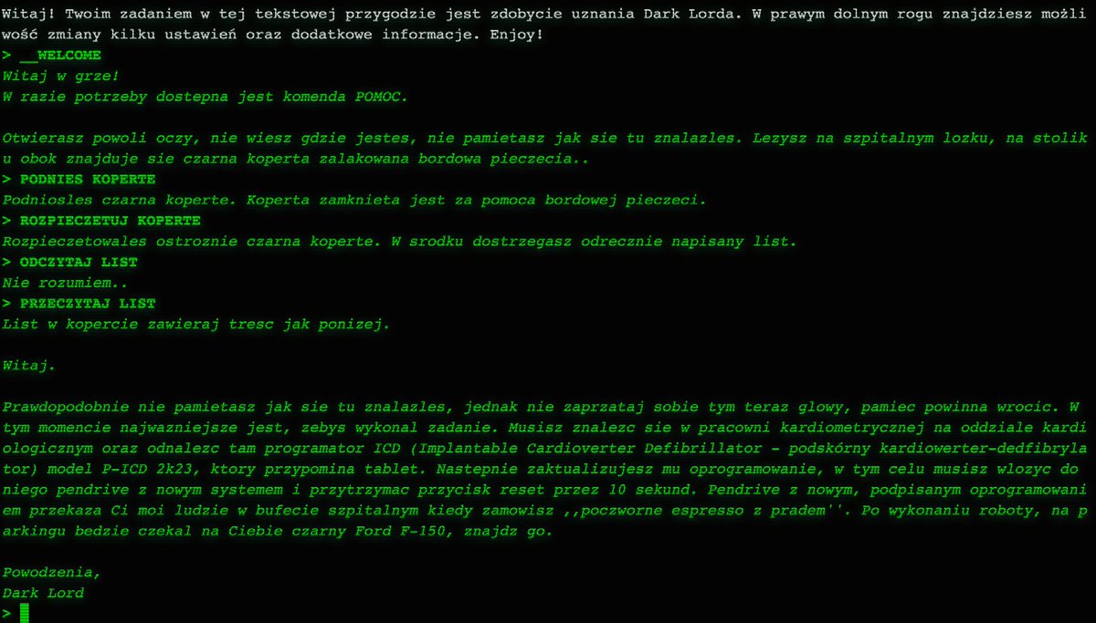 Wiecie, że lubię retro, lubię dzielić się wiedzą i nawet lubię tego całego #PowerShell-a. Ponownie ten ostatni odpowiedzialny jest za silnik przygodowej gry, w której trzeba się włamać do szpitala. Enjoy! :) knowhealth.pl/#zagraj