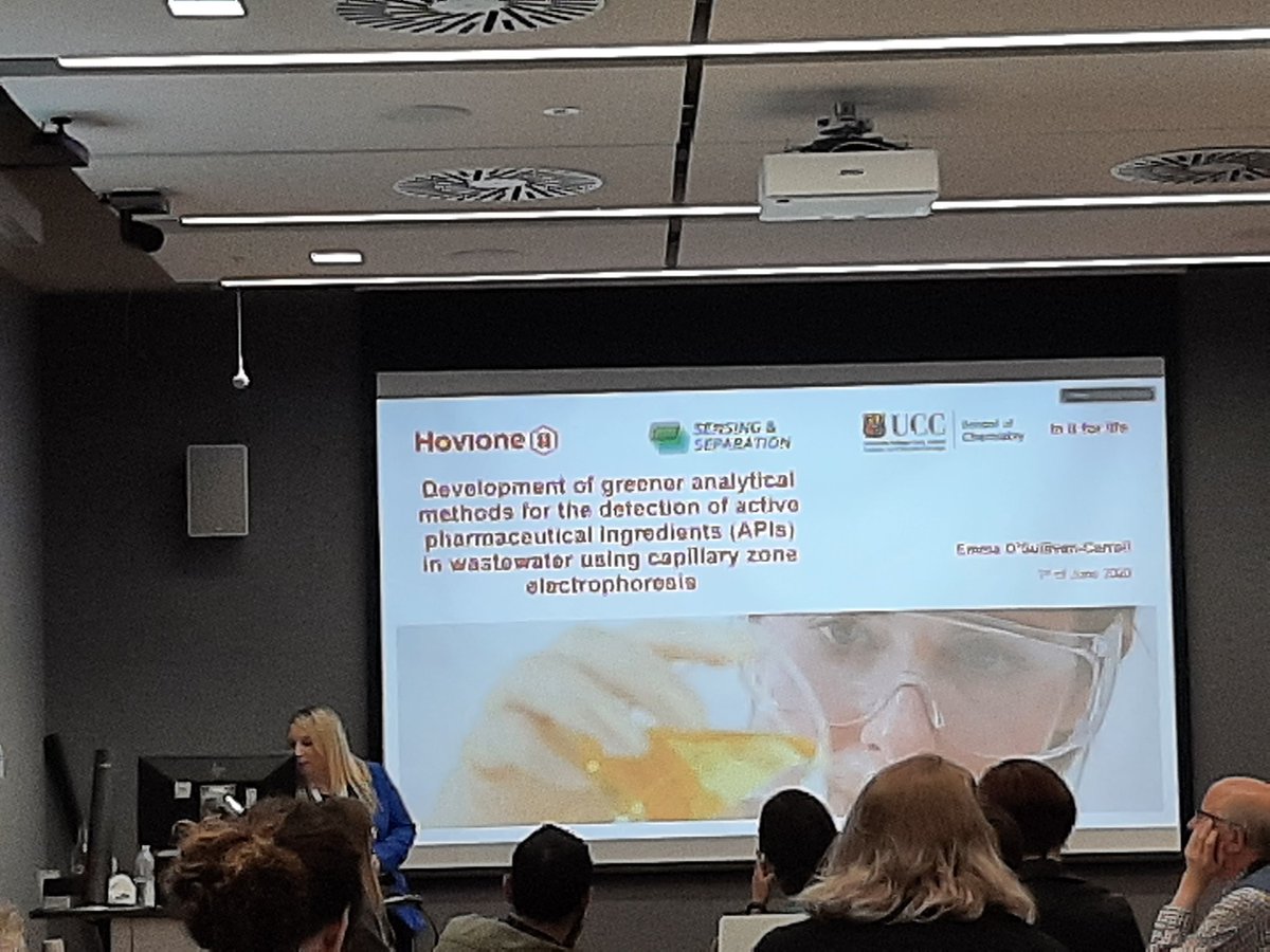 Green analysis hits pharma detection in the environment Emma O'Sullivan-Carroll @UCC  #EnvChem2023 aims for clean water for all SDG6!