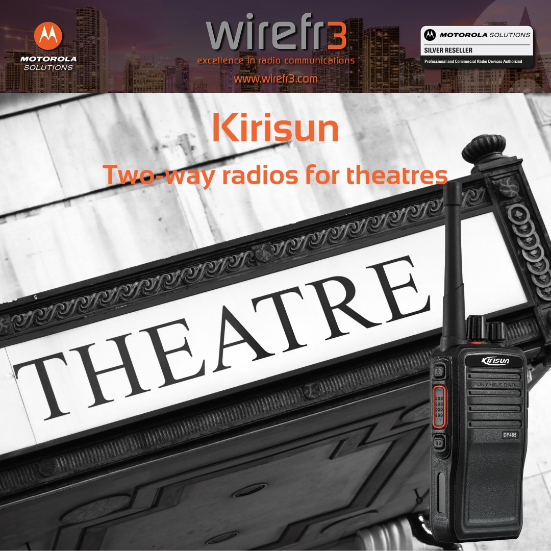 Does your #theatre require a reliable and cost-effective #twowayradio system?  We would recommend the @kirisun2 range of #twowayradios.  Talk to team #wirefr3 and we will advise you on your options.

➡️ wirefr3.com

#walkietalkie @OxfordPlayhouse @NewTheatreOx
