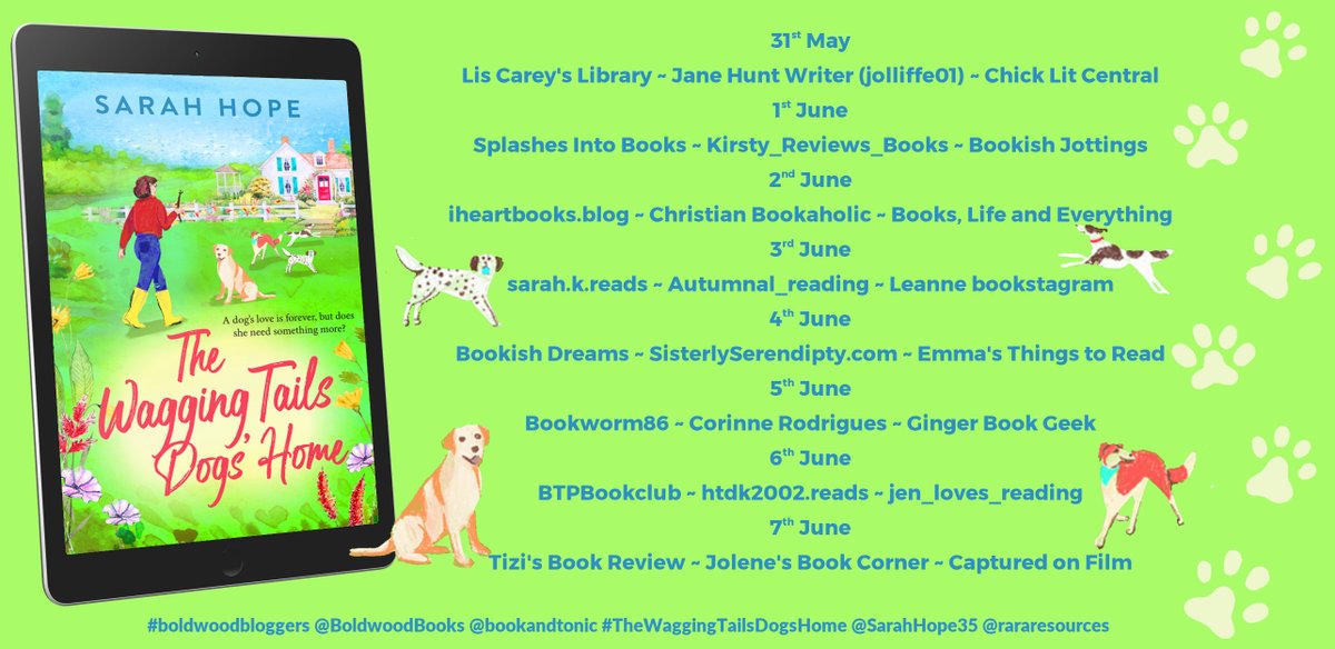 rararesources's tweet photo. 'I like the characters, the issues raised and the setting of this story.' says @Jolliffe03 about #TheWaggingTailsDogsHome by @SarahHope35 https://t.co/wN0gTEiJBS @BoldwoodBooks https://t.co/TVrCquMGgP