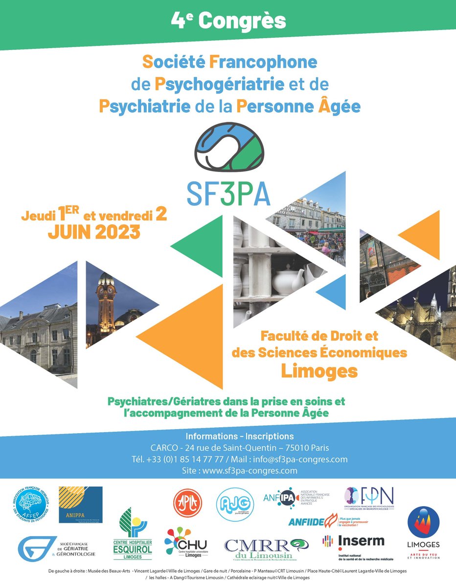 John_Libbey's tweet photo. Aujourd’hui s’ouvre le 4e congrès de la SF3PA à Limoges. Retrouvez une sélection de nos ouvrages sur le stand de la librairie Page et Plumes, ainsi que la revue Gériatrie et Psychologie Neuropsychiatrie du Vieillissement : https://t.co/uHzdrVQ2mQ
@CfpNathalie #SF3PA #CFP2023 https://t.co/LUuNdOEMZN