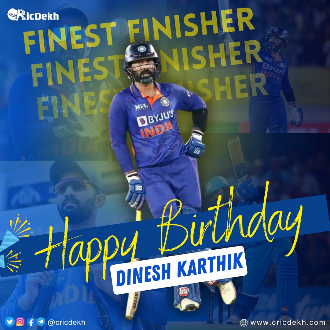 Happy birthday Dinesh Karthik      