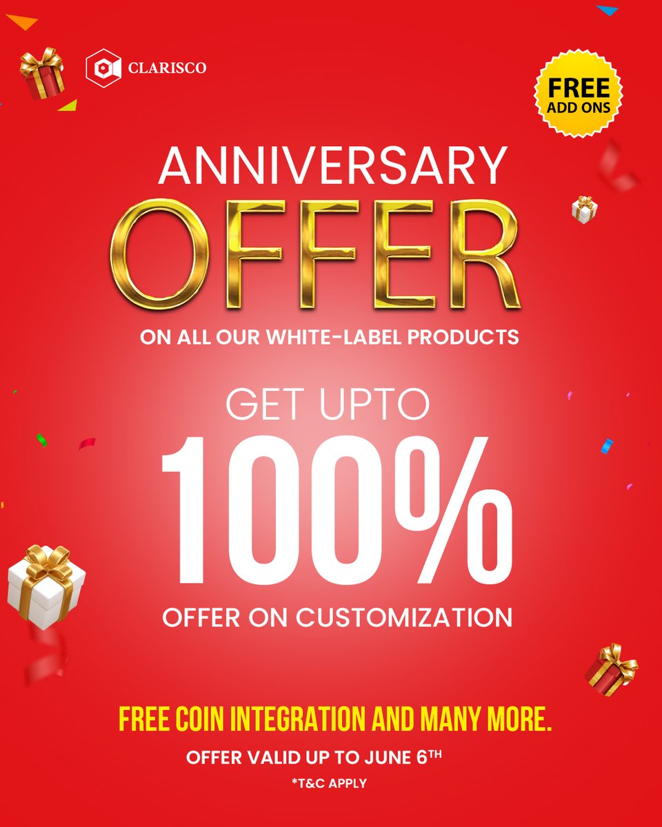 🎈 Don't Miss Our Anniversary Sale! 🎉🎈

🎉 Celebrate our anniversary with massive discounts and exclusive offers! Don't miss out on the biggest sale of the year! 🎁✨

Explore Here -> clarisco.com

#Anniversary #anniversarysale #offersale #offer #EXCLUSIVE #June2023