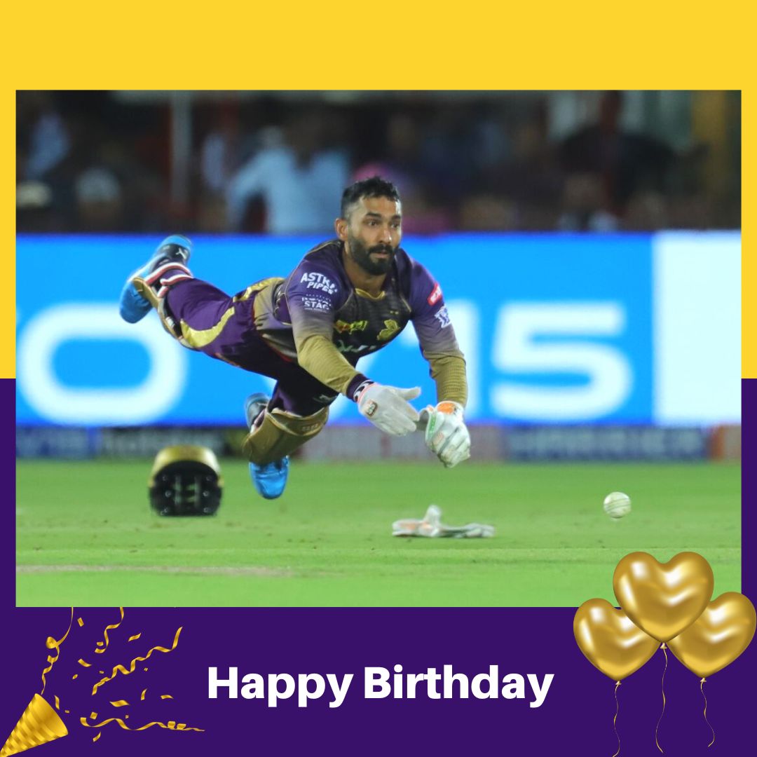 Wishing a very happy birthday to our former captain Dinesh Karthik.  