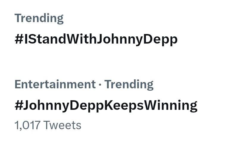 #IStandWithJohnnyDepp 
#JohnnyDeppKeepsWinning