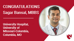 Congratulations to Sagar Bansal, MBBS, graduating from the cardiothoracic fellowship program and moving on to a faculty position @UniversityofMissouri-Columbia!