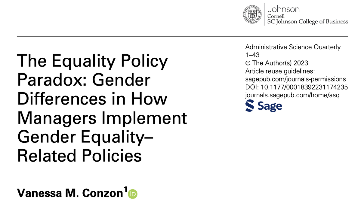 ASQ Journal (@asqjournal) on Twitter photo New article by Vanessa Conzon (<a href="/BCCarrollSchool/">Boston College Carroll School</a>) finds men managers more likely than women managers to support a flex work policy aimed (in part) at improving gender equality.
journals.sagepub.com/stoken/default⦠New article by Vanessa Conzon (<a href="/BCCarrollSchool/">Boston College Carroll School</a>) finds men managers more likely than women managers to support a flex work policy aimed (in part) at improving gender equality.
journals.sagepub.com/stoken/defaultβ¦