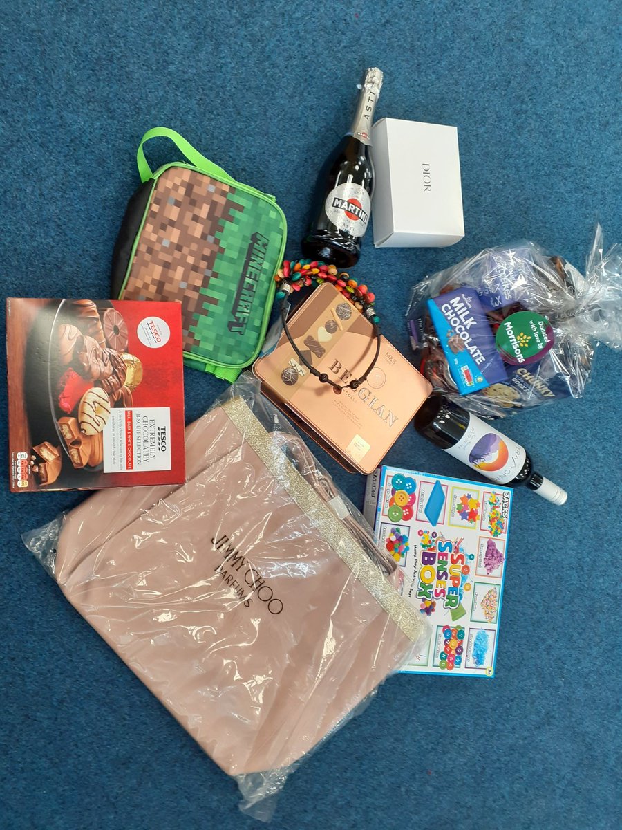 Some of the fab raffle prizes you could win at Teamwork's charity linedance tomorrow. Thanks @Morrisons @Tesco @Boots, The Entertainer. Also meal for 2, and day pass @AdrenalineAlley To book teamworktrust.co.uk/event/linedance #familyfun @NNorthantsC @CorbyRadio